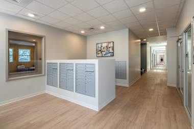 Shared interior space at Garfield Terrace.