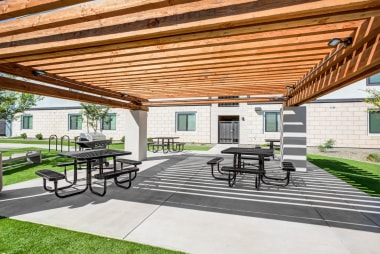 Shared outdoor space at Imperial.