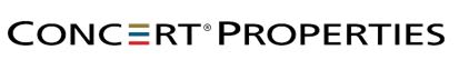 The image shows the logo of Concert Properties.