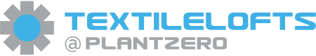 the logo for a plant zero company with blue text on a white background