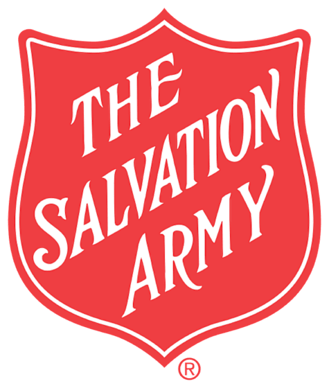 The Salvation Army logo is displayed on a red shield.