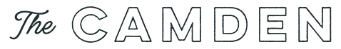 The Camden logo is displayed in black text on a green background.