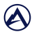 the logo is a blue triangle with a mountain in it
