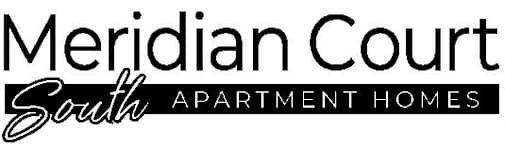 A logo for Meridian Court South Apartment Homes.