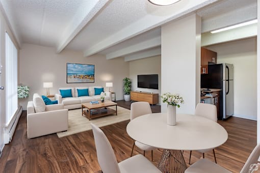 Living Room With Kitchen at Monaco Lakes, Colorado