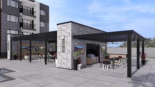 Modern Patio at Amara Luxury Apartments, Sacramento, 95834