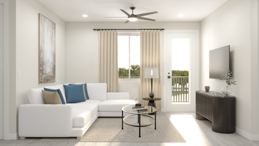 Bright Living Area at Amara Luxury Apartments, Sacramento, 95834