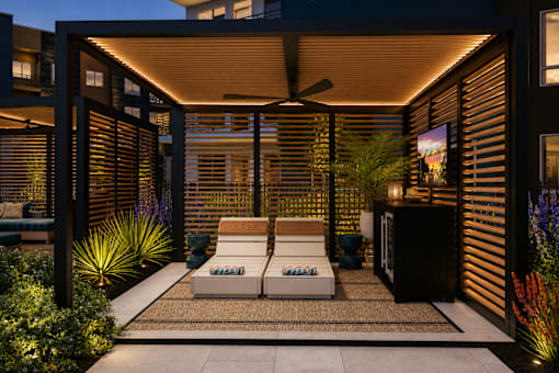 Pool Pavilion area at Avela Luxury Apartments, Nevada, 89011