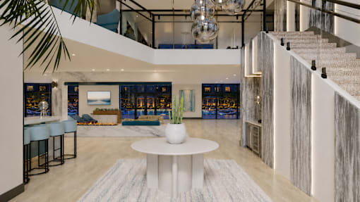 Clubhouse entry at Avela Luxury Apartments, Henderson, Nevada