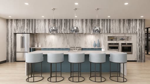 Community Kitchen at Avela Luxury Apartments, Nevada