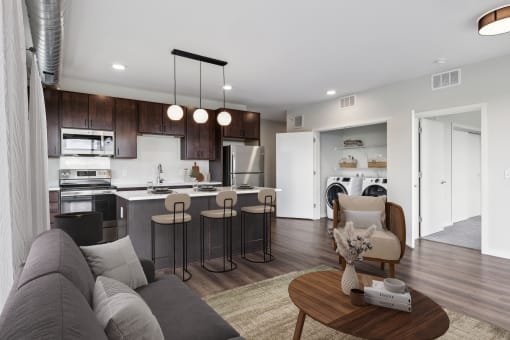 Canvas-Virtually Staged Kitchen and Living Room