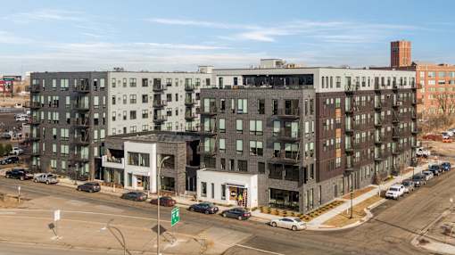 Aerial exterior of The Balsam on Broadway