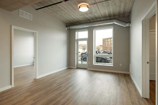 Bedroom with LVP flooring