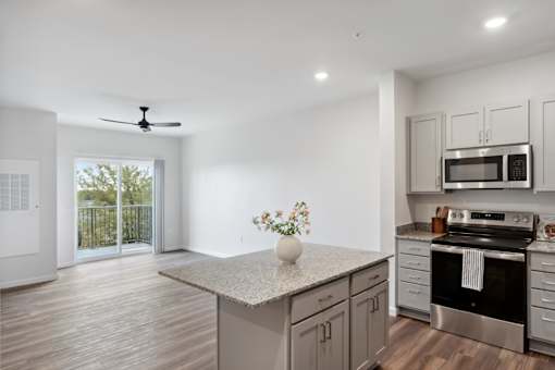 Mural-Model Unit Kitchen and Living Room