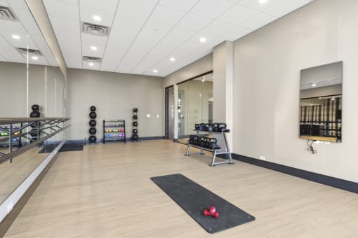 yoga studio at apartments in west st paul