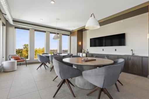 entertaining game room at Savor Apartments