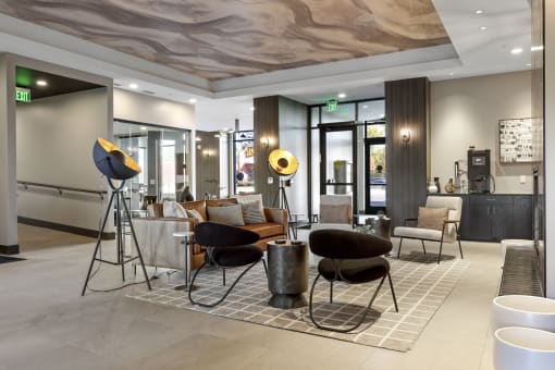 lobby seating at apartments on robert street