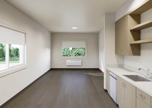 A kitchen with a window and a sink.