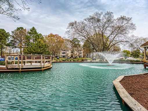 Beautiful lake at Compass at City Center, Newport News, Virginia