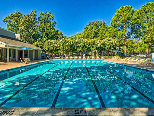Outdoor swimming pool at Compass at City Center, Virginia