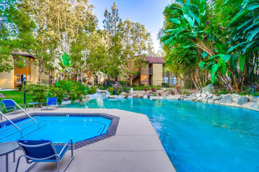 Cool Blue Swimming Pool And Spa at The Trails at San Dimas, 444 N. Amelia Avenue, CA