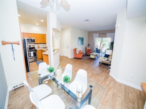 Dining Room and Kitchen View at Medici Apartment Homes, Bermuda Dunes, CA