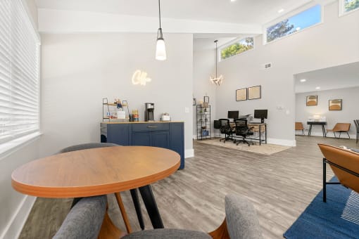 Renovated leasing office and resident center at Concord Crossing, Smyrna, 30082