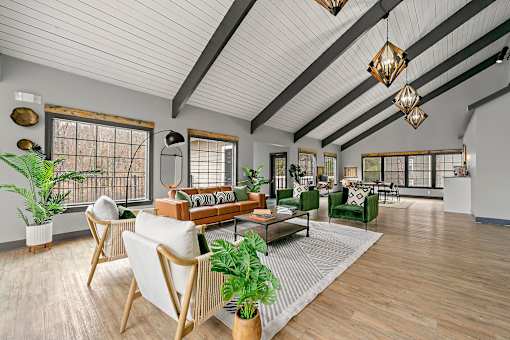 New community center and resident lounge area at Fields at Peachtree Corners, Norcross, 30092