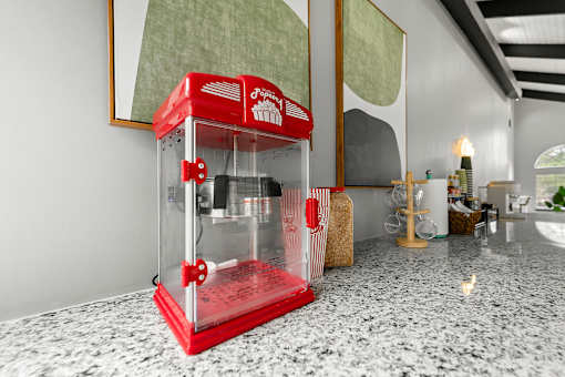 Popcorn station at Fields at Peachtree Corners, Norcross, 30092