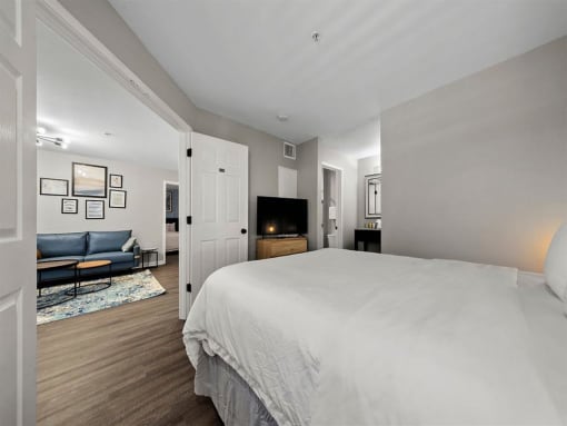 Bedroom view at the 505 Collection in Atlanta, Georgia.