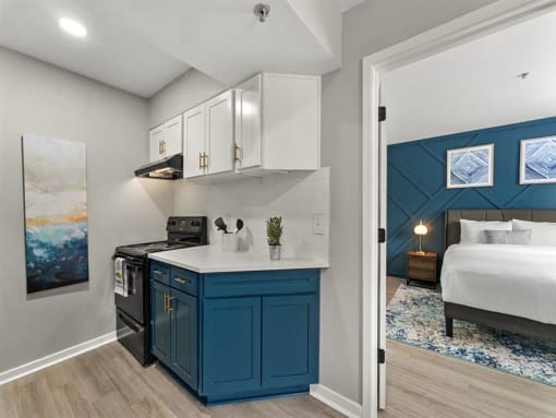 Renovated Kitchen at the 505 Collection in Atlanta, Georgia.