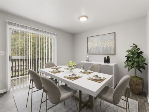 Dining Area  at Pinewood Townhomes, Tucker, 30084