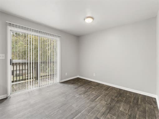 Dining Area and Private Patio  at Pinewood Townhomes, Tucker, GA