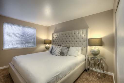 Comfortable Bedroom at Hangar 128 Apartments, Everett, 98204