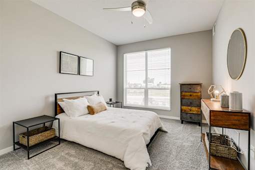 Comfortable Bedroom at Maven Apartments, Burnsville, Minnesota