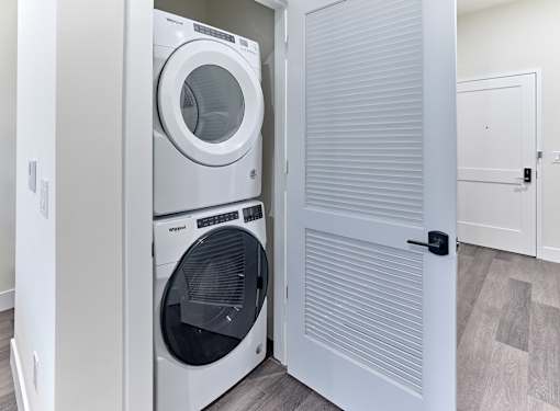 full size washer dryer in home