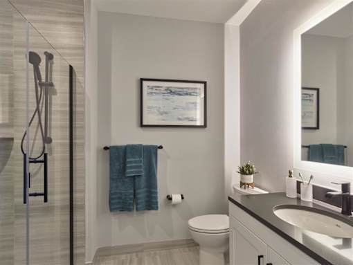 luxury bathroom 1 bedroom apartment in Hackensack NJ