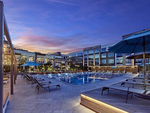 Overall View of Outdoor Amenities and Pool