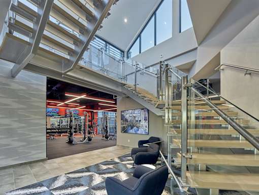 Union Club Staircase to Roof and Fitness Center