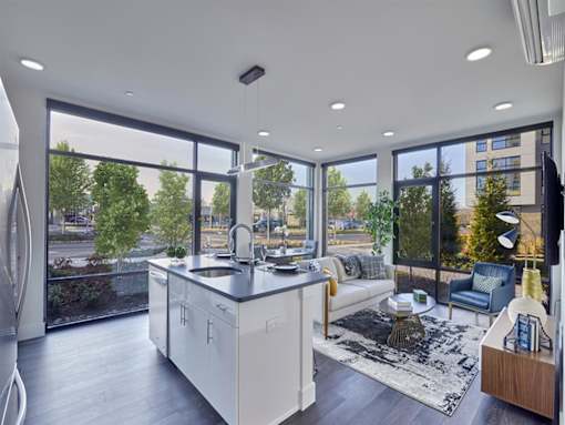 Three bedroom corner unit with large windows