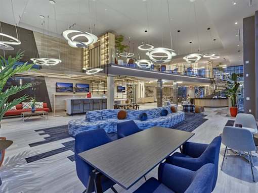 Lobby area at Vermella Union on Morris Avenue, Union NJ