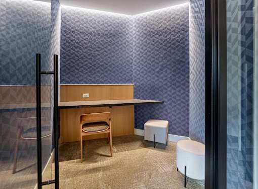 private conference room in a coworking area