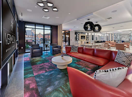resident clubroom, TV wall, billiards, shuffleboard, private meeting room