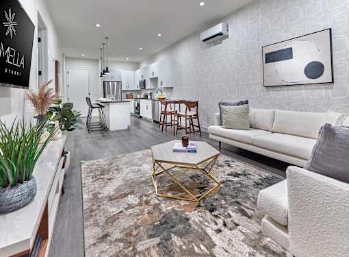 spacious layout, luxury one and two bedroom homes, high end interiors, wood flooring,