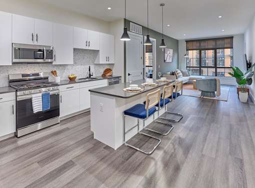 luxury kitchens, stainless steel appliances, hardwood flooring, spacious layout, large bedrooms and closets