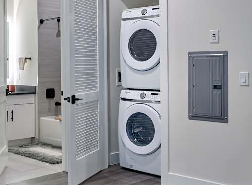 full size washer dryer in unit