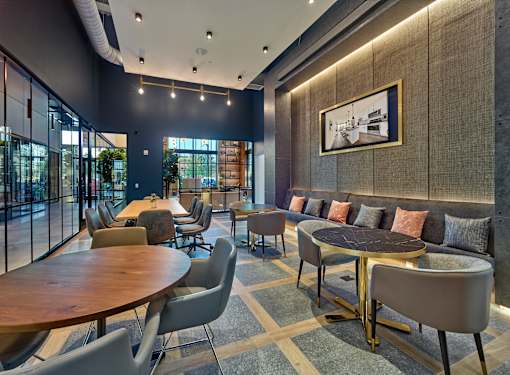 tech lounge, business center, conference room, we work space, private meeting room