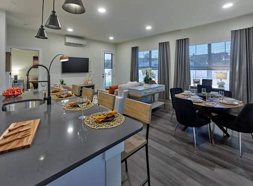 large two bedroom home, open layout