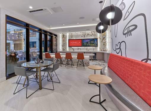 resident clubroom, bar area, tvs, billiards