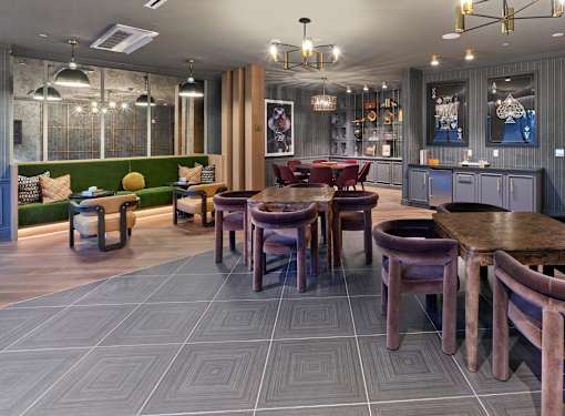 Private resident lounge in luxury apartment community in Bergen County, NJ